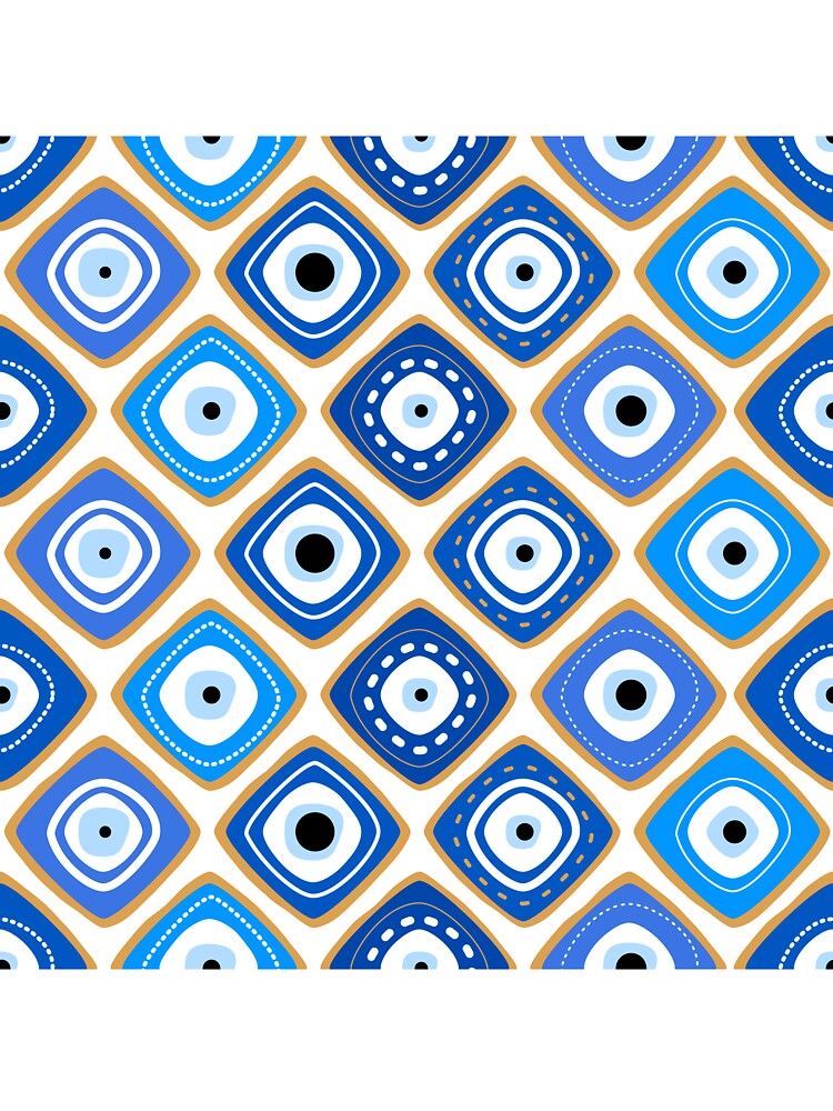 Blue Evil Eye Pattern by newburyboutique T-Shirts, Hoodie, Sweatshirt | BlankRebels.com (Image 3)