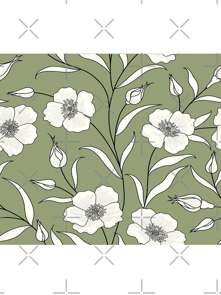 Olive green floral by MLD112 T-Shirts, Hoodie, Sweatshirt | BlankRebels.com (Image 3)