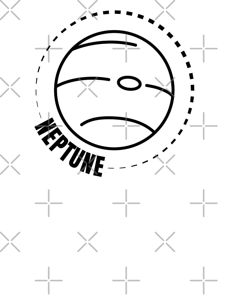 Planet Neptune (BLACK DESIGN) by EleannaInSpace T-Shirts, Hoodie, Sweatshirt | BlankRebels.com (Image 3)