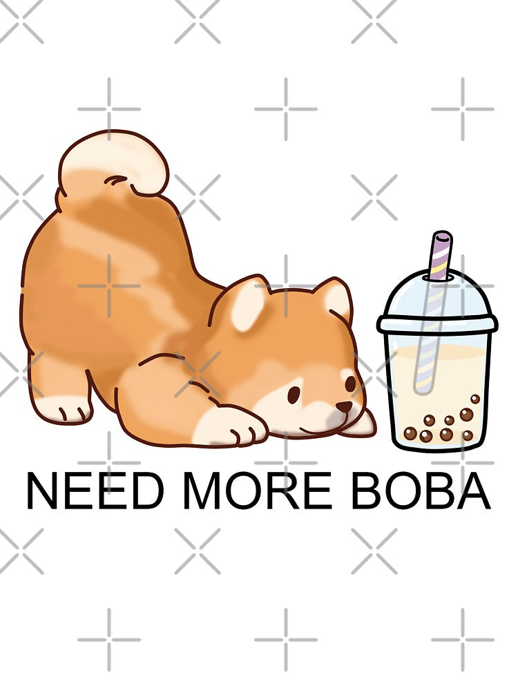 Cute Little Shiba Needs More Boba! by SirBobalot T-Shirts, Hoodie, Sweatshirt | BlankRebels.com (Image 3)