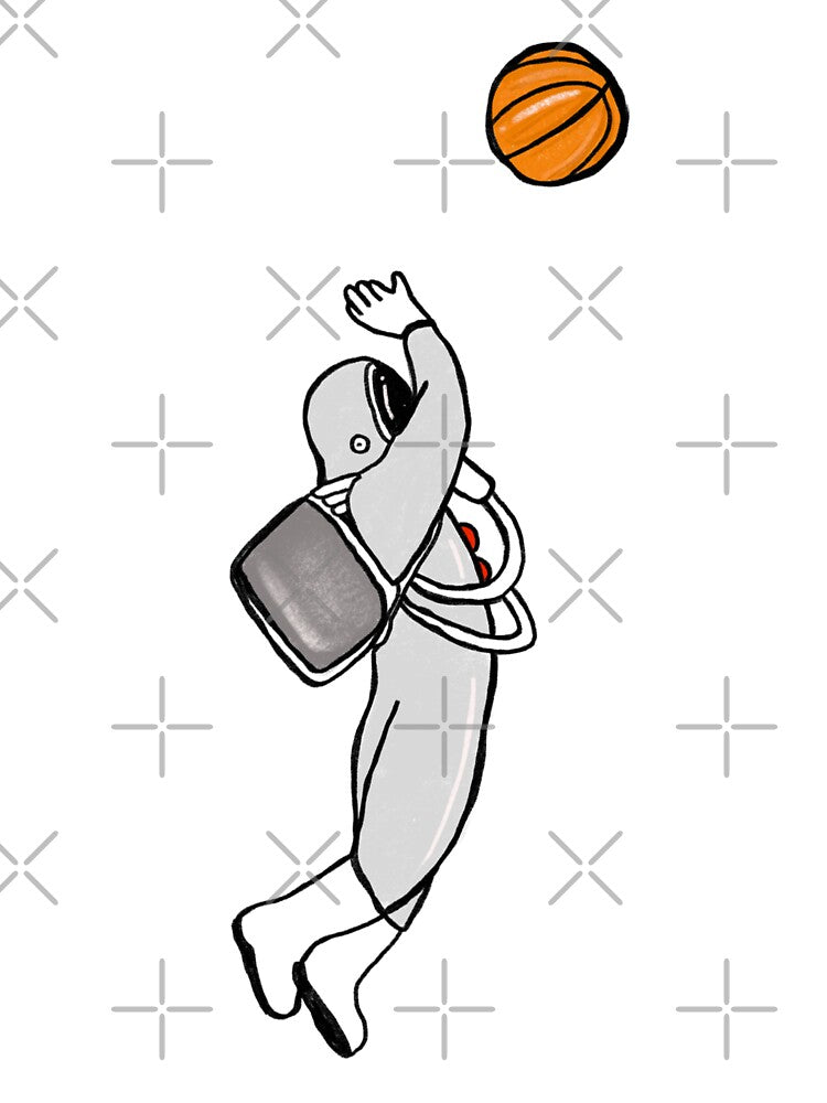 Kid astronaut basketball drawing cool unique funny space nasa by Tropical Blood T-Shirts, Hoodie, Sweatshirt (Image 3)