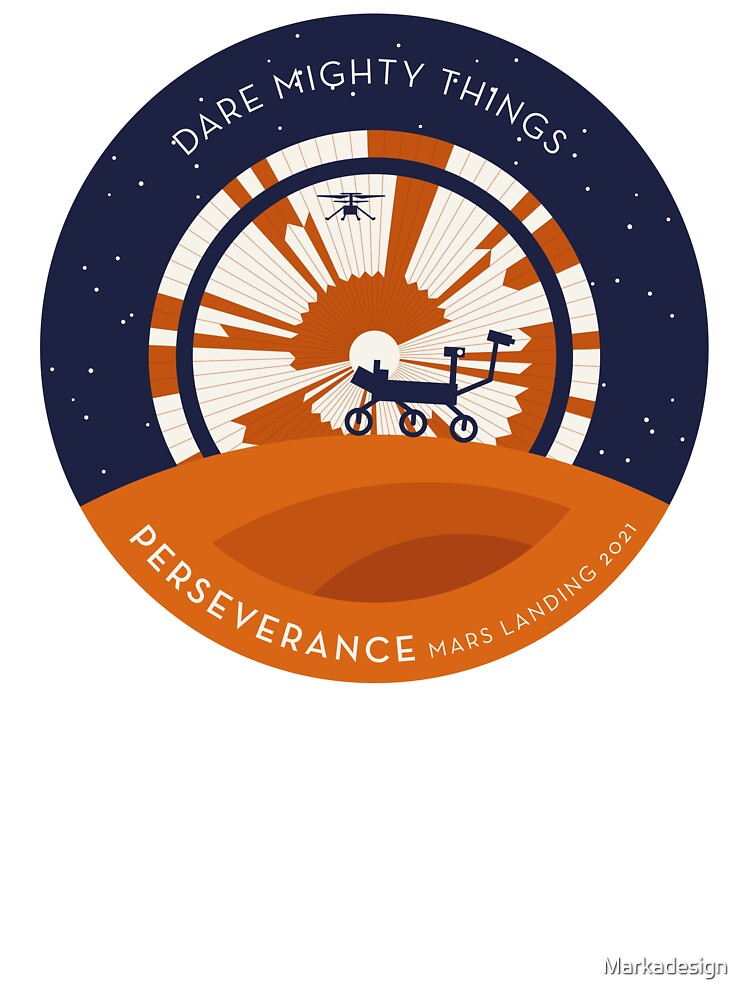 Perseverance Rover Mars Landing Homage Patch by Markadesign T-Shirts, Hoodie, Sweatshirt | BlankRebels.com (Image 3)