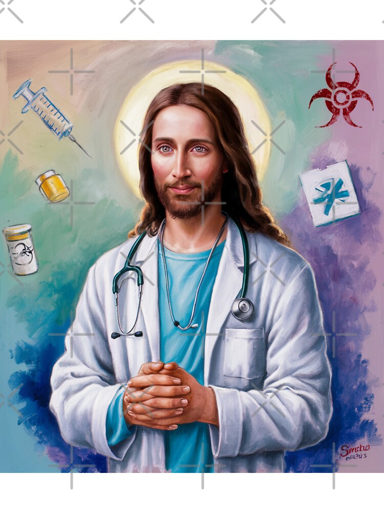 'DR JESUS FUNNY". JESUS WATERCOLOUR PAINTING by Obinne T-Shirts, Hoodie, Sweatshirt | BlankRebels.com (Image 3)
