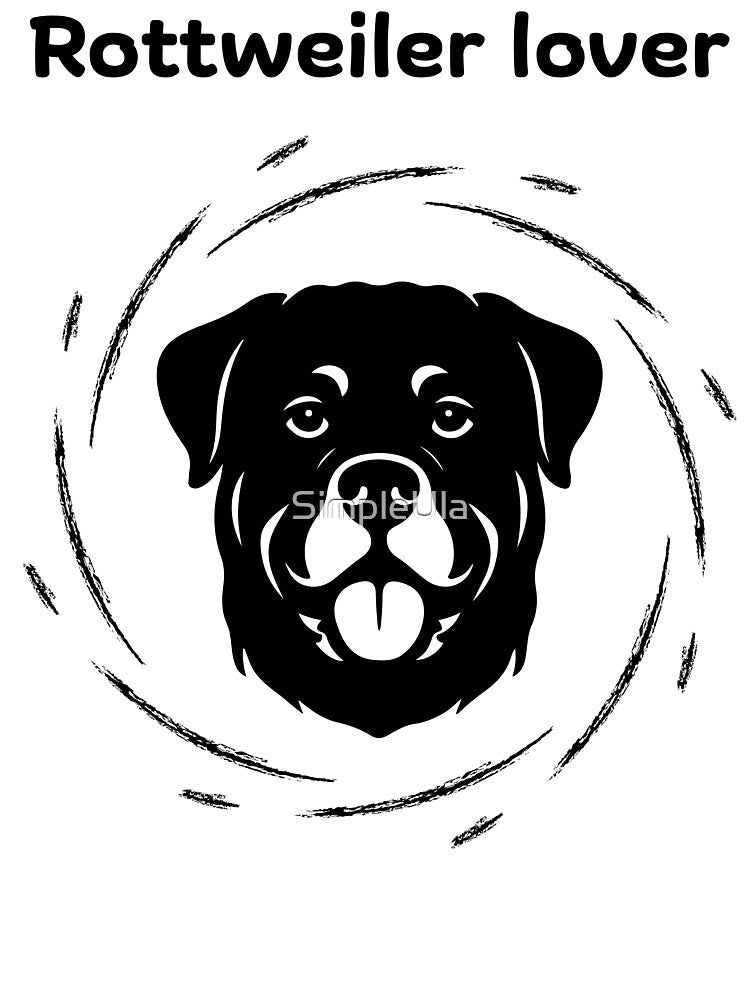 Rottweiler Lover T-Shirt – Silhouette Dog Shirt for Fans by SimpleUla Hoodie, Sweatshirt | BlankRebels.com (Image 3)