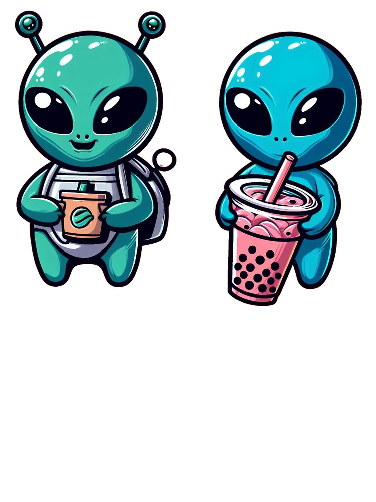 Bubble Tea lover Alien by kewttiestore T-Shirts, Hoodie, Sweatshirt | BlankRebels.com (Image 3)