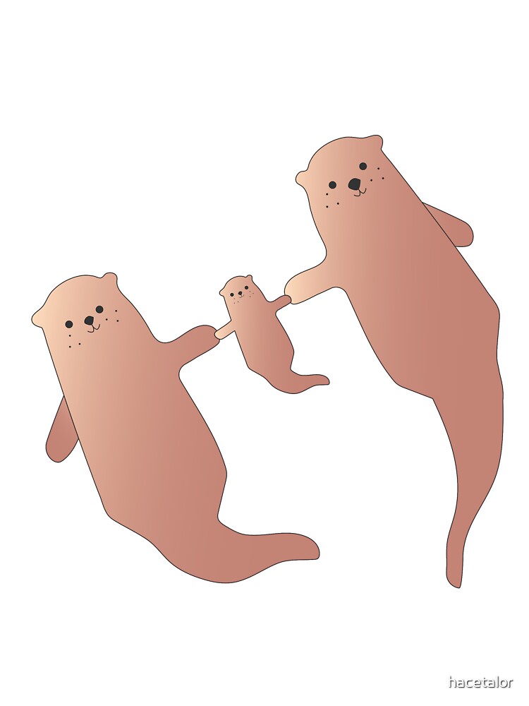 Otter Family Sticker by hacetalor T-Shirts, Hoodie, Sweatshirt | BlankRebels.com (Image 2)