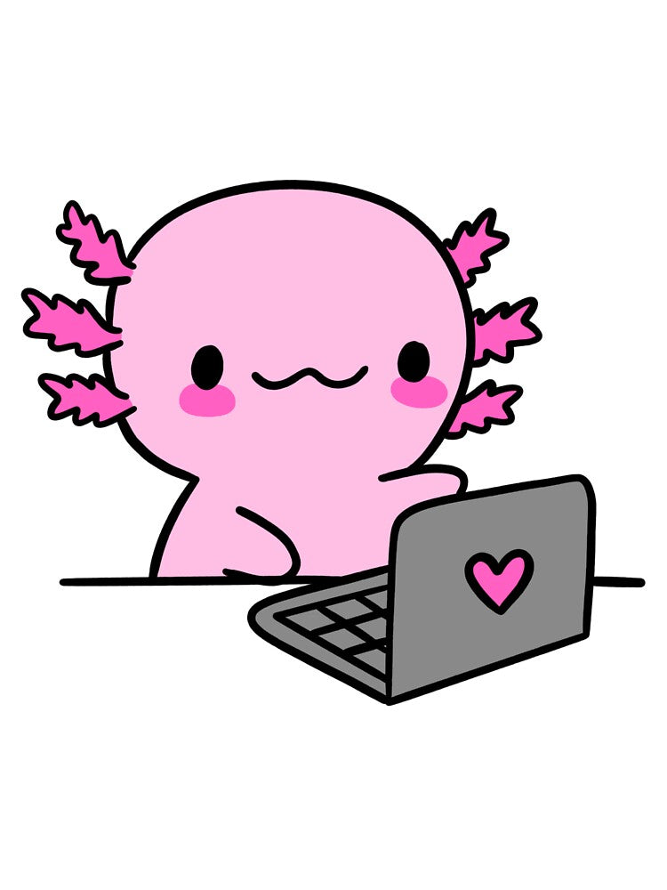 axolotl laptop by saacstix T-Shirts, Hoodie, Sweatshirt | BlankRebels.com (Image 3)