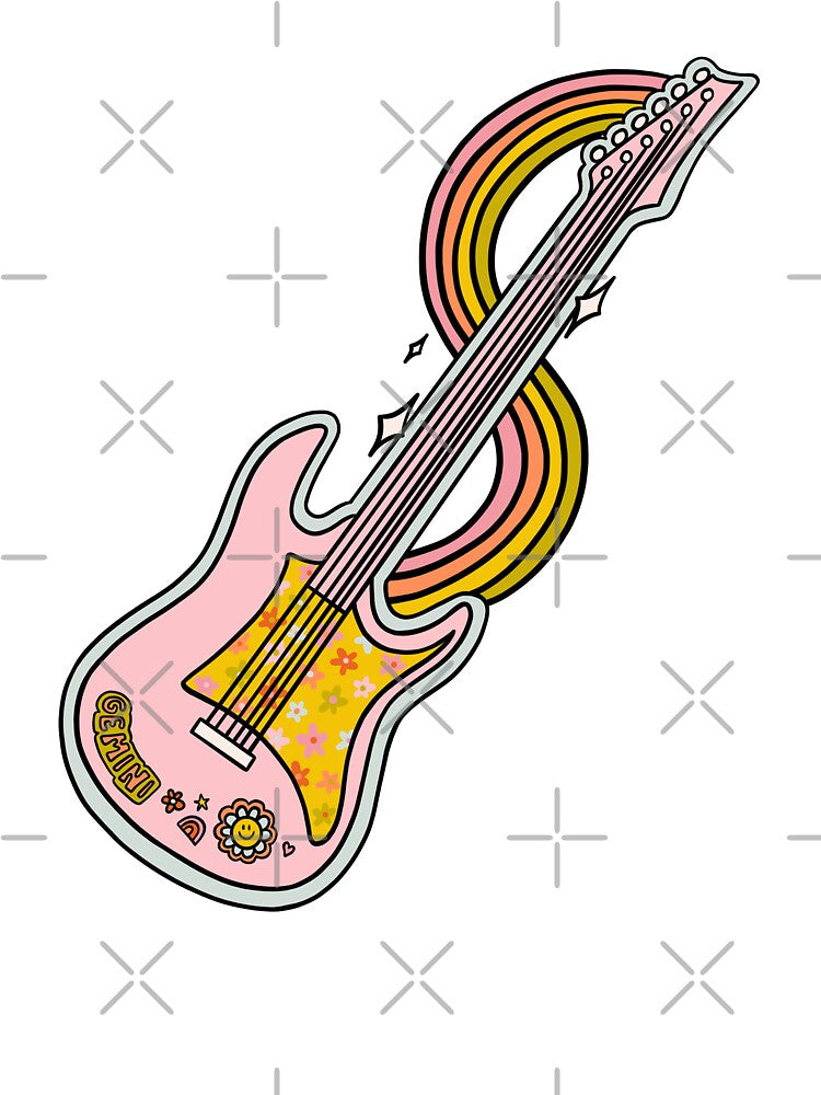 Gemini Guitar by doodlebymeg T-Shirts, Hoodie, Sweatshirt | BlankRebels.com (Image 3)