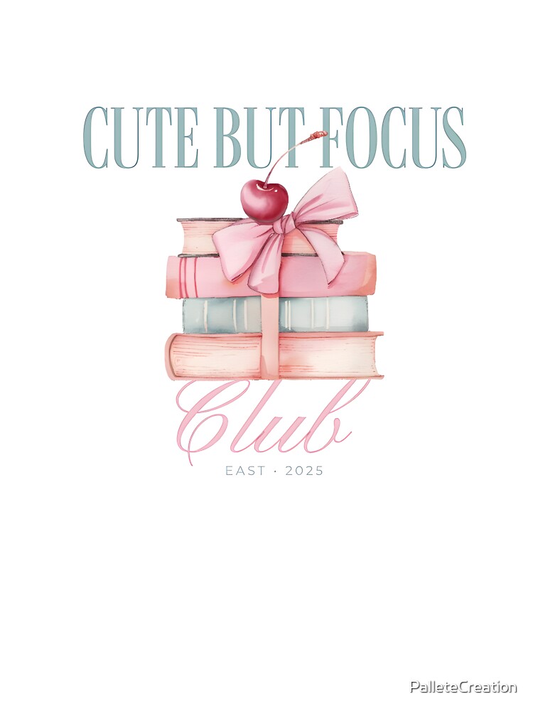 Cut But Focus Club | Book Club T-Shirt | Aesthetic Book Lover Design by PalleteCreation Hoodie, Sweatshirt (Image 2)