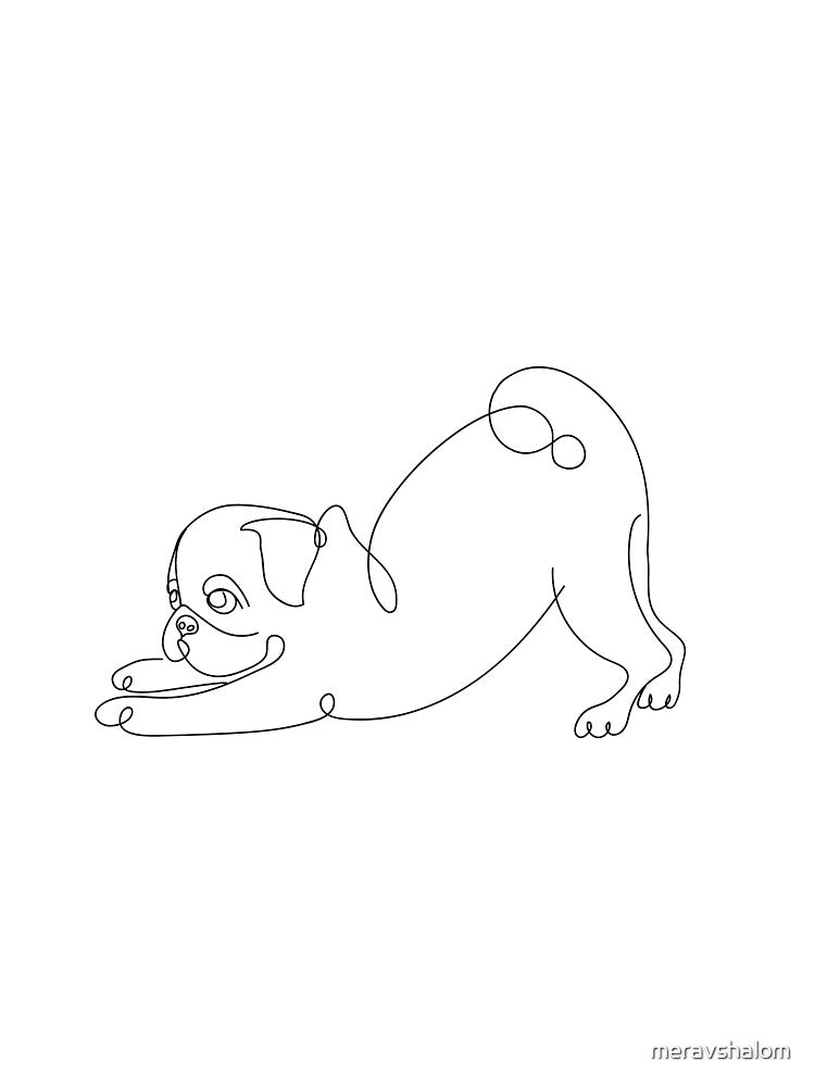 Pug Line Art by meravshalom T-Shirts, Hoodie, Sweatshirt | BlankRebels.com (Image 3)