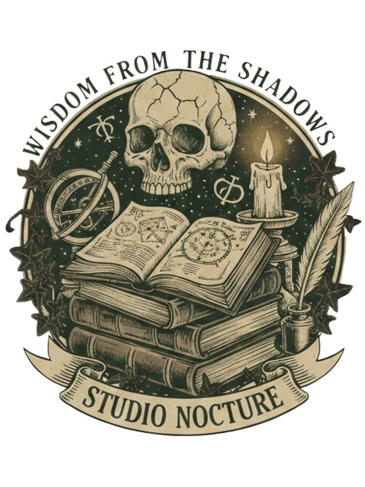 Dark Academia Celestial Skull • Gothic Vintage Illustration by OddballObjects T-Shirts, Hoodie, Sweatshirt (Image 3)