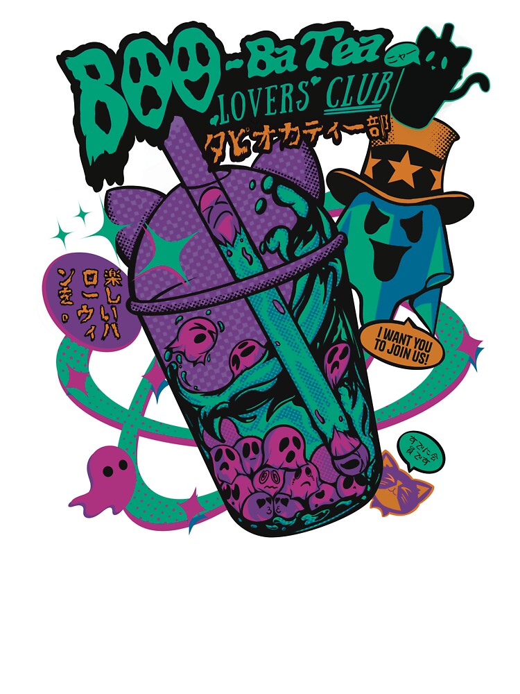 BOO-ba Tea by supacatstudio T-Shirts, Hoodie, Sweatshirt | BlankRebels.com (Image 3)
