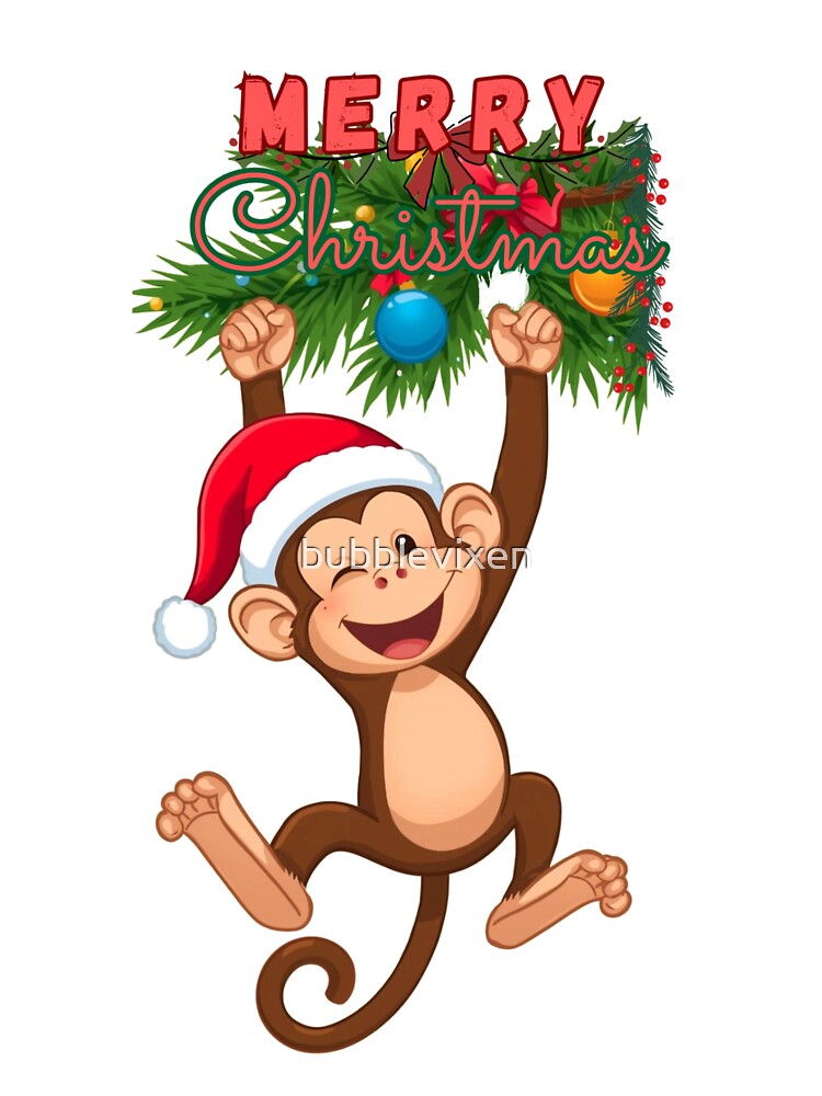 Hanging Monkey for Christmas by bubblevixen T-Shirts, Hoodie, Sweatshirt | BlankRebels.com (Image 3)