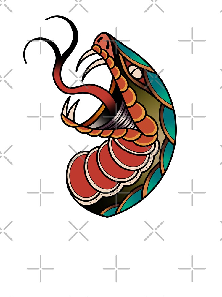 Trad Style Snake Head by eviemh T-Shirts, Hoodie, Sweatshirt | BlankRebels.com (Image 3)