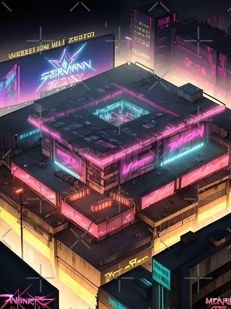 Neon Dreams: Cyberpunk City Rooftop by Esterlane T-Shirts, Hoodie, Sweatshirt | BlankRebels.com (Image 3)