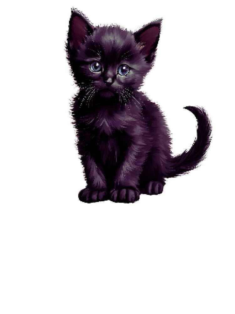 Pixel art blac cat by AlinaMalina24 T-Shirts, Hoodie, Sweatshirt | BlankRebels.com (Image 3)