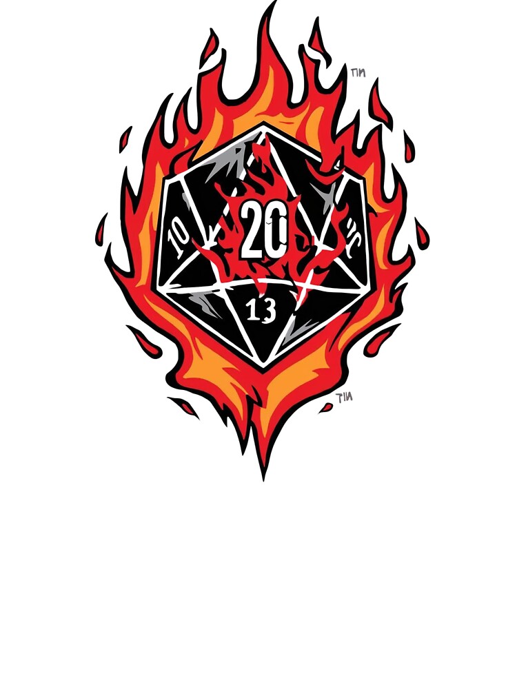 Flaming D20 - Critical Hit Dice by Monteal Labs T-Shirts, Hoodie, Sweatshirt | BlankRebels.com (Image 3)