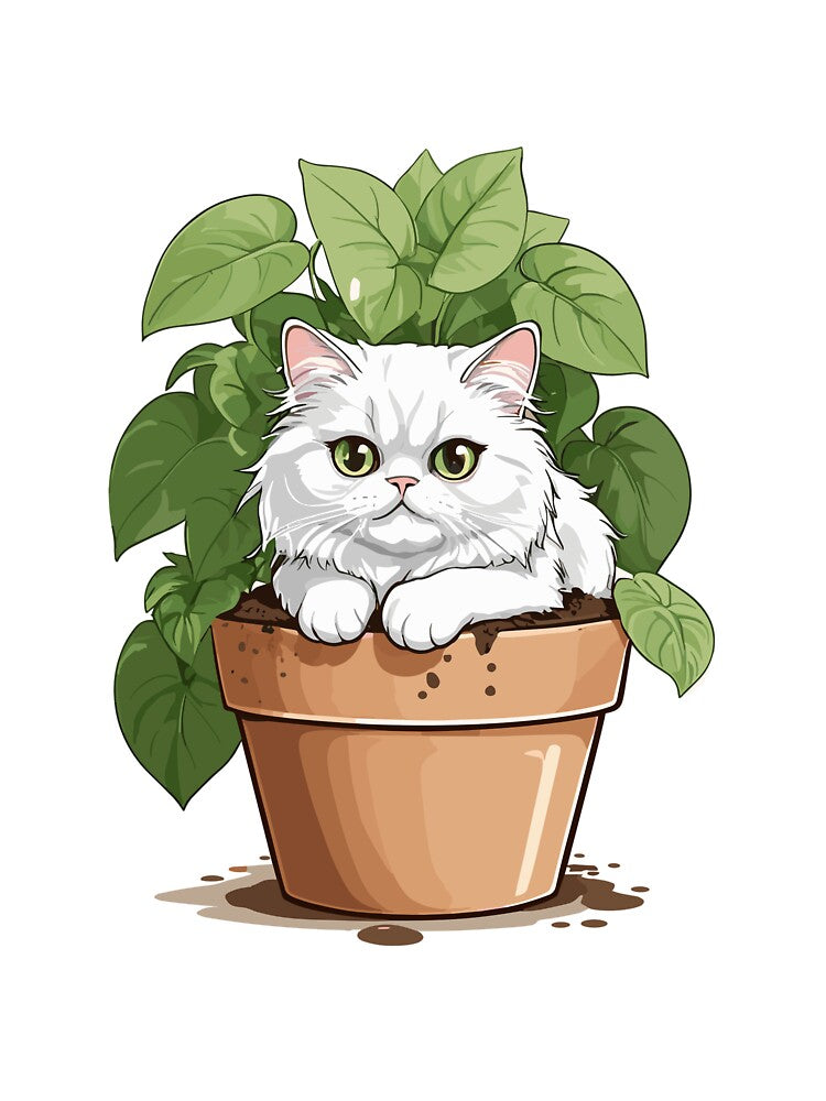 Persian Cat Makes Messy Masterpieces with Leaves by cutiepie11cats