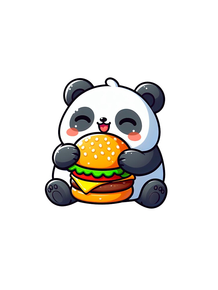 Panda eating Burger by tomamatear T-Shirts, Hoodie, Sweatshirt | BlankRebels.com (Image 3)