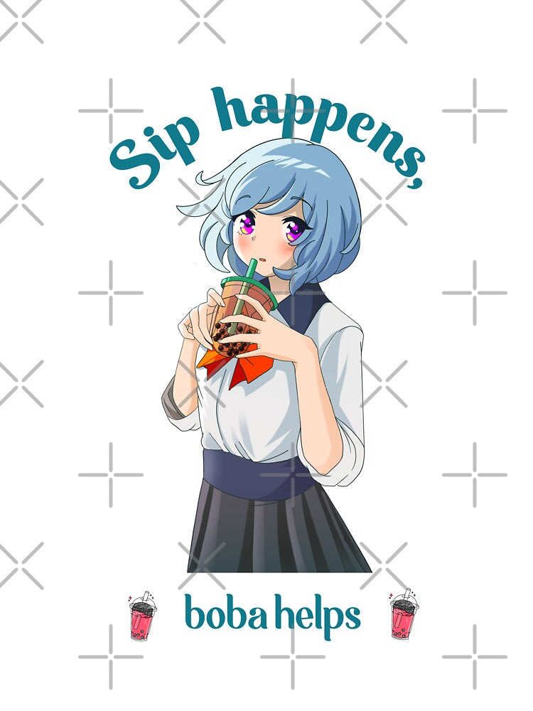 Sip Happens, Boba Helps by Winter--Flowers T-Shirts, Hoodie, Sweatshirt | BlankRebels.com (Image 3)