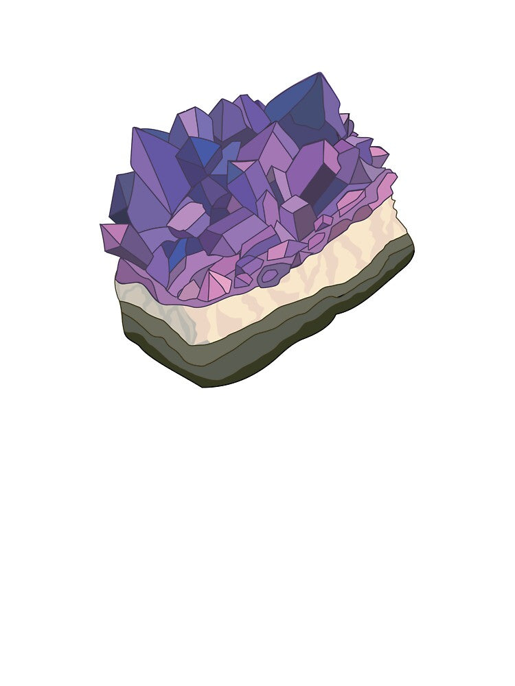Amethyst Geode Illustration Art by rosie.laguna T-Shirts, Hoodie, Sweatshirt | BlankRebels.com (Image 3)