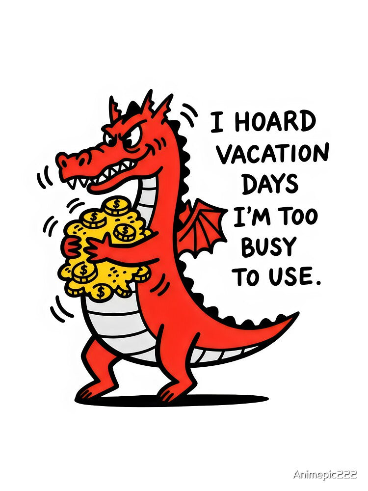 Workaholic Dragon Hoarding Vacation Days by Animepic222 T-Shirts, Hoodie, Sweatshirt | BlankRebels.com (Image 3)