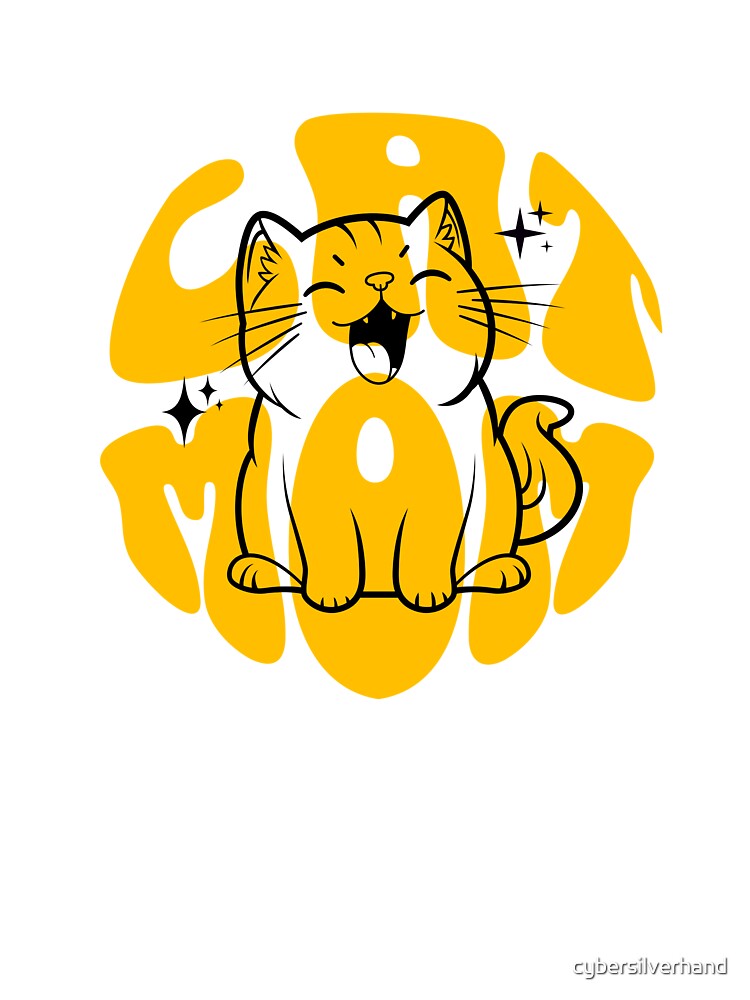 Cat Mom – Cute Yellow Cat Illustration by cybersilverhand T-Shirts, Hoodie, Sweatshirt | BlankRebels.com (Image 3)