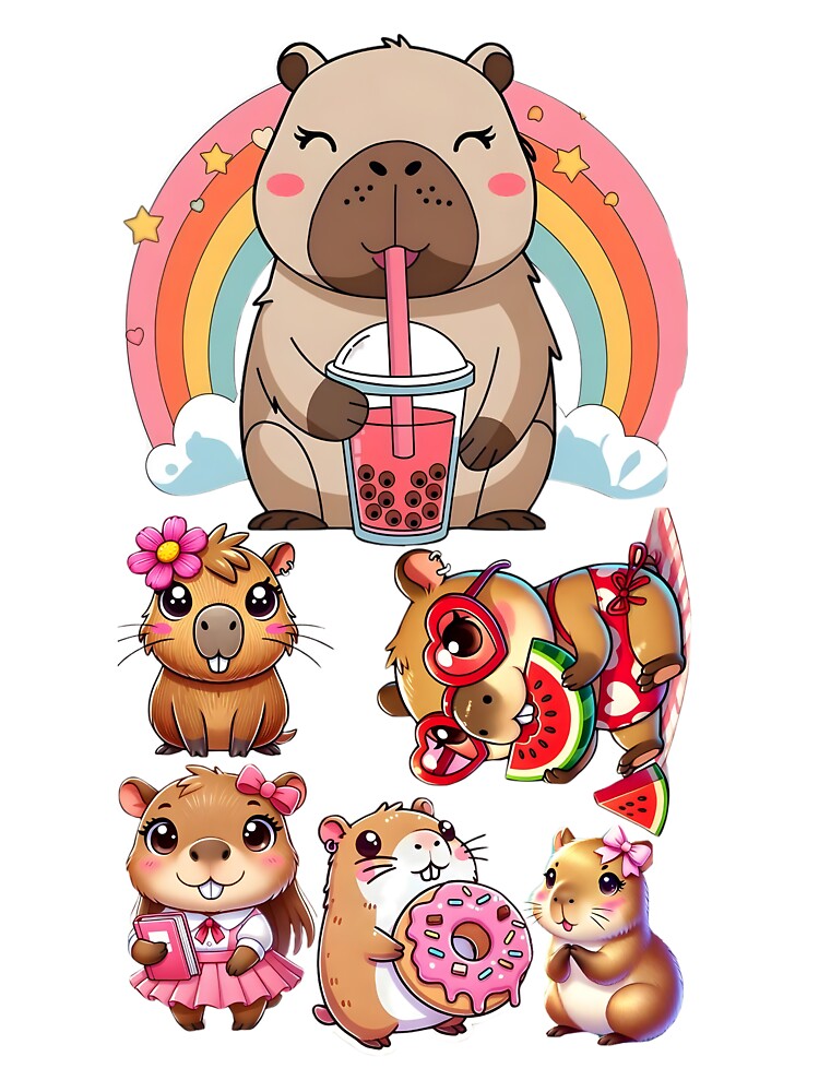 Capybara Ice Bubble Tea Bundle T-Shirts, Hoodie, Sweatshirt