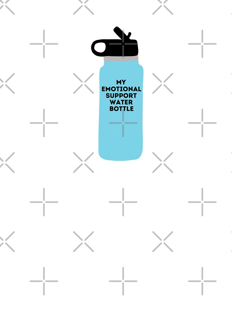 Emotional Support Water Bottle Blue Bottle with Straw by MadeByAyla T-Shirts, Hoodie, Sweatshirt | BlankRebels.com (Image 3)