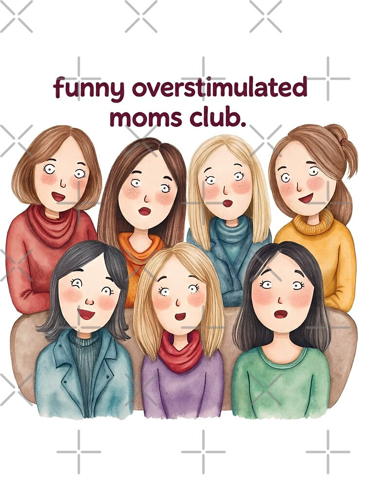 Funny Overstimulated Moms Club v2 by Kimhunza T-Shirts, Hoodie, Sweatshirt | BlankRebels.com (Image 3)