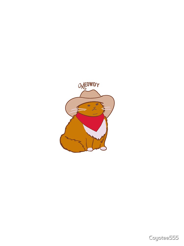 Meowdy Cowboy Cat by Coyotee555 T-Shirts, Hoodie, Sweatshirt | BlankRebels.com (Image 3)