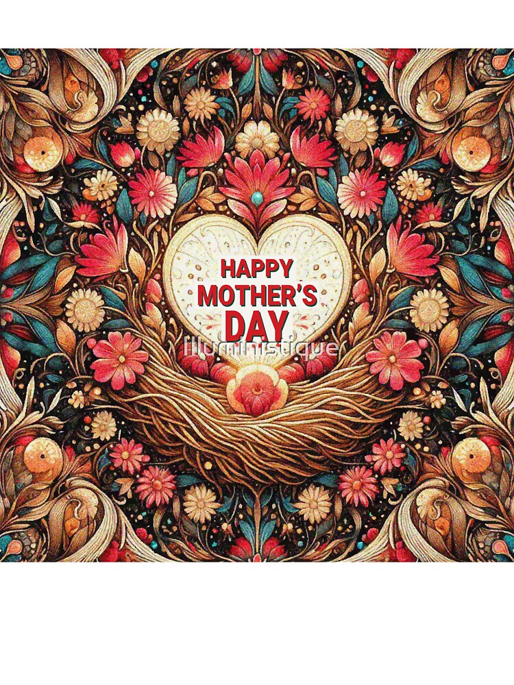 Happy Mothers Day Nest floral by Illuministique T-Shirts, Hoodie, Sweatshirt | BlankRebels.com (Image 3)