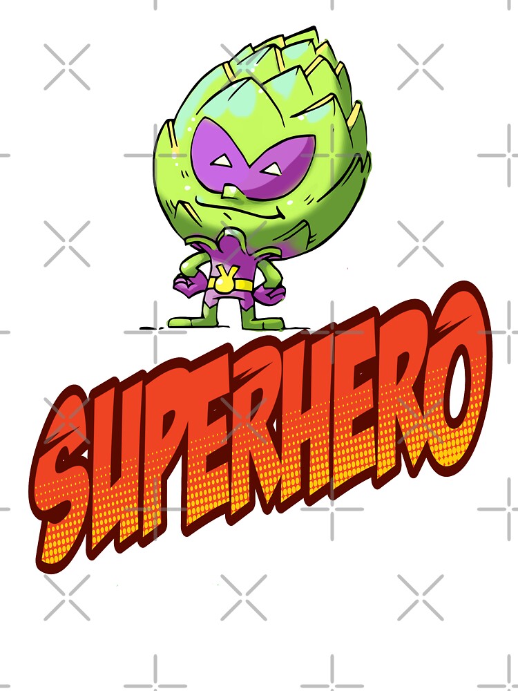 Superhero Artichoke Alien  Foodie Planet 9 Superhero by ProjectX23 T-Shirts, Hoodie, Sweatshirt | BlankRebels.com (Image 3)