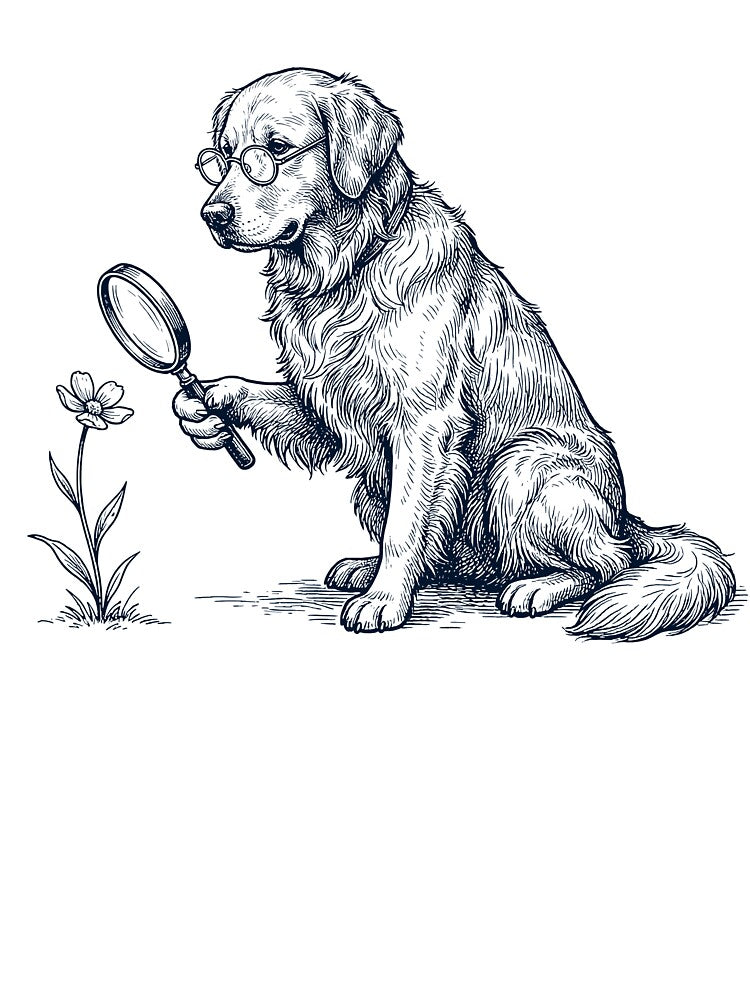 Vintage Golden Retriever Botanist Flower Dog Mom Dad by DoodleTortle T-Shirts, Hoodie, Sweatshirt | BlankRebels.com (Image 3)