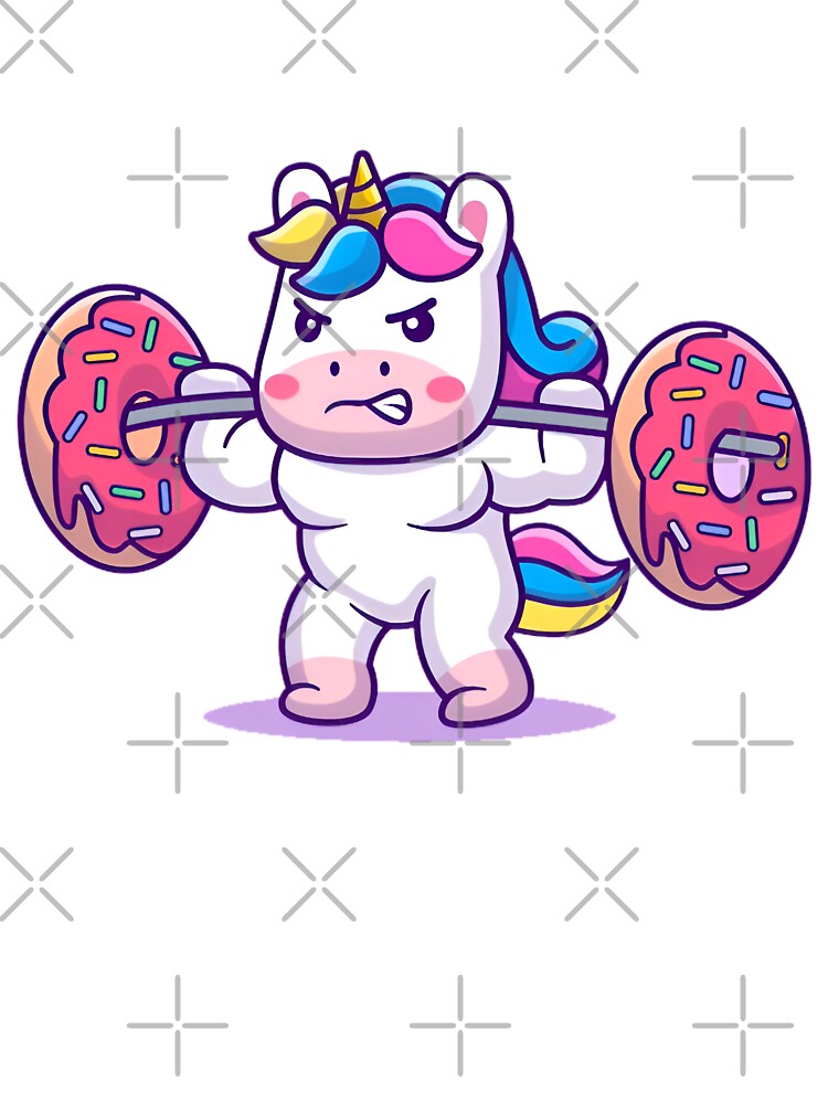 Unicorn donut Weightlifting by Isa00j T-Shirts, Hoodie, Sweatshirt | BlankRebels.com (Image 3)
