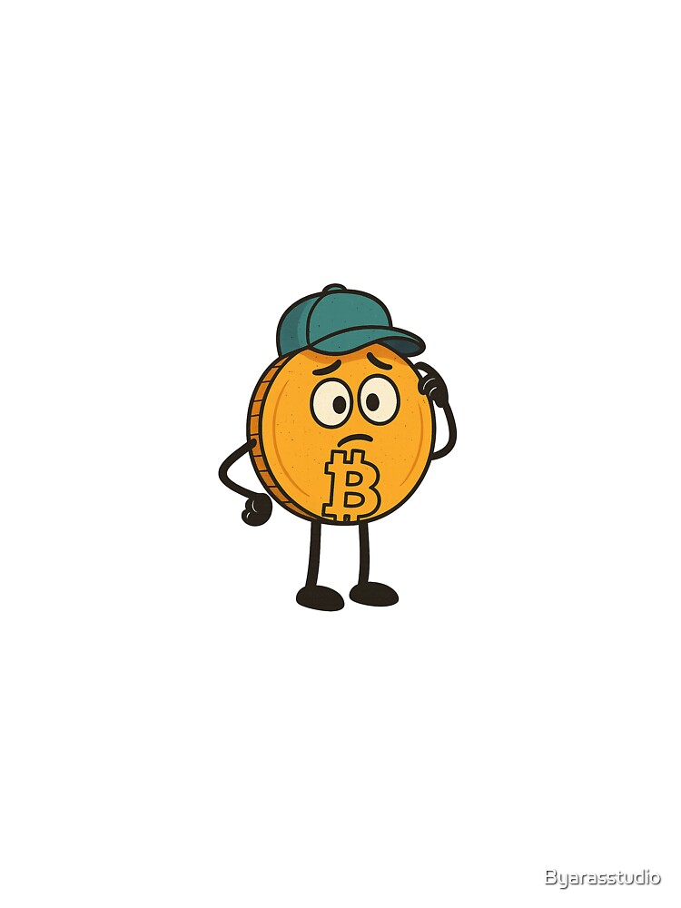 Crypto Cartoon Sticker – Funny Bitcoin Character by Byarasstudio T-Shirts, Hoodie, Sweatshirt | BlankRebels.com (Image 3)