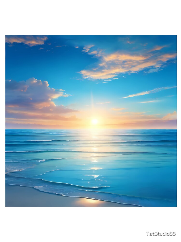 Clean and Blue Sky A Sunrise Over A Tranquil Ocean by TatStudio55 T-Shirts, Hoodie, Sweatshirt | BlankRebels.com (Image 3)