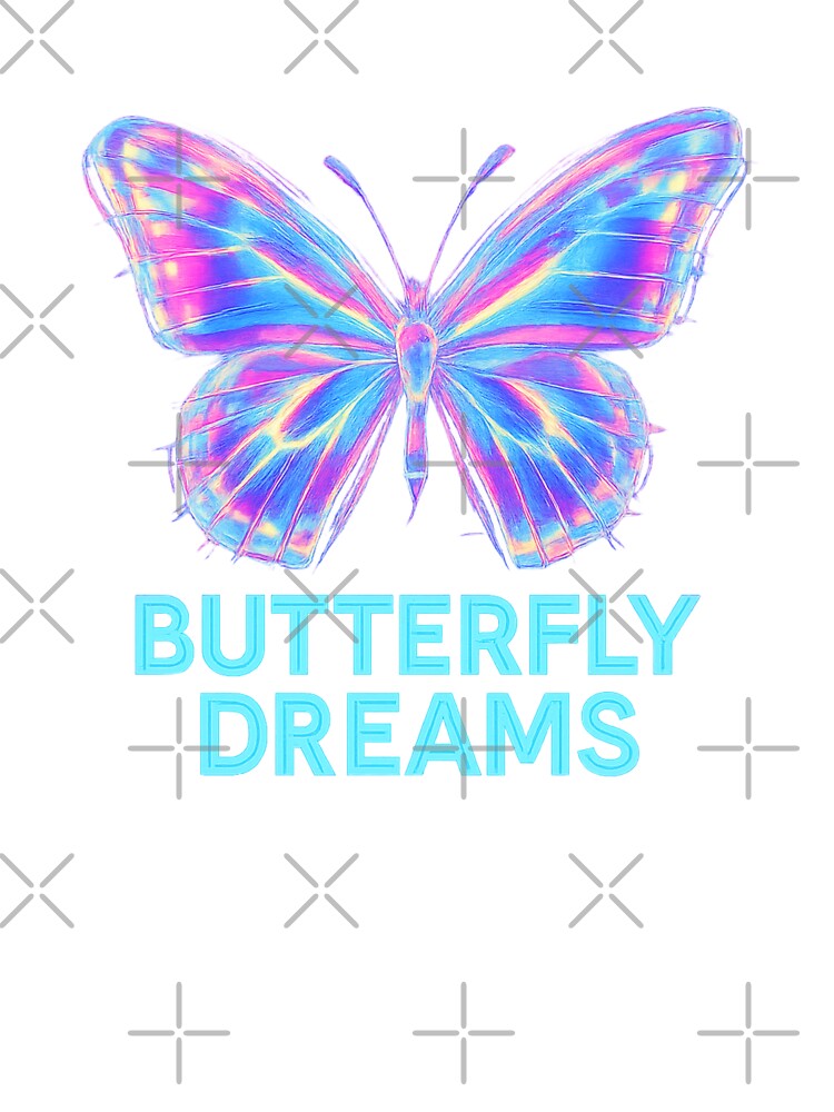 Y2K Chrome Butterfly Tie‑Dye Tee by TONSNAP