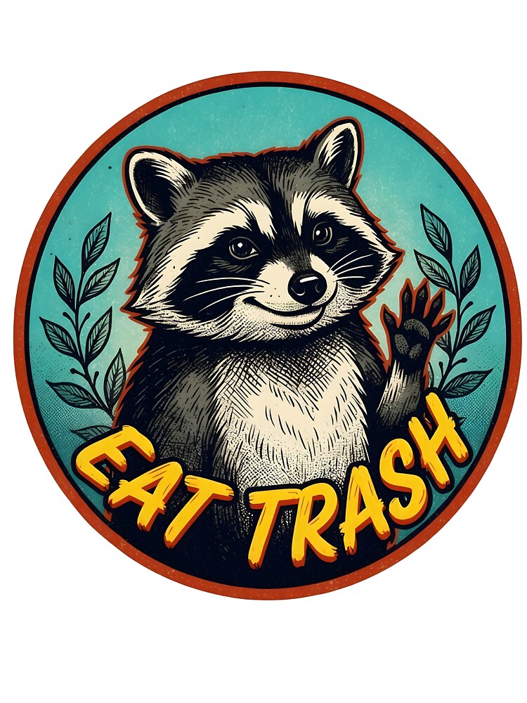 Eat Trash Raccoon – Sarcastic Trash Panda Meme with Chaotic Energy by GiftsCreek T-Shirts, Hoodie, Sweatshirt (Image 3)