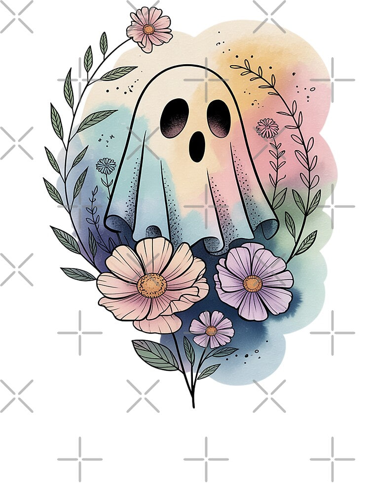 Ethereal Pastel Dream Ghost Tee Whimsical Watercolor Tattoo Shirt, Soft Cottagecore Aesthetic Top Unisex Tee,... (Image 3)