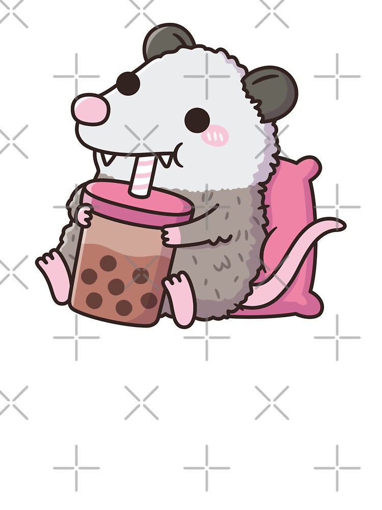 Cute Opossum Drinking Boba Tea by rustydoodle T-Shirts, Hoodie, Sweatshirt | BlankRebels.com (Image 3)