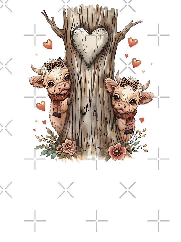 Funny Valentine Highland Cow for Valentine's Day Love Heart XOXO by TheBeesForYou T-Shirts, Hoodie, Sweatshirt (Image 3)