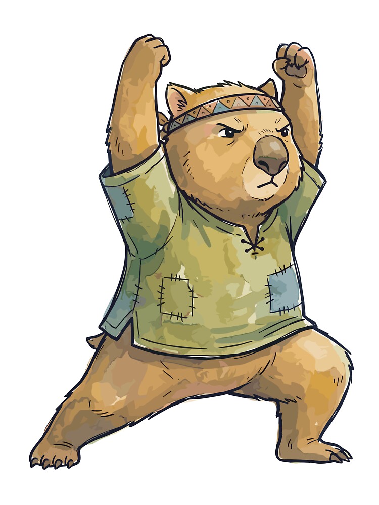 Cute Yoga: Warrior One Wombat by bapupa T-Shirts, Hoodie, Sweatshirt | BlankRebels.com (Image 3)