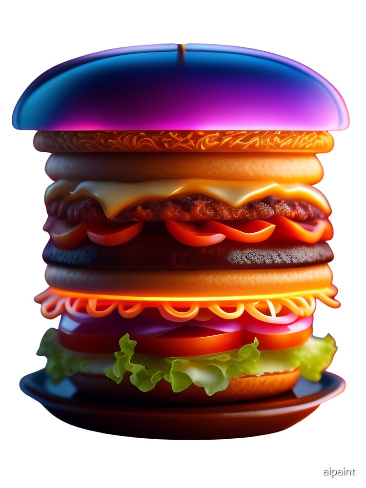double ai burger by aipaint T-Shirts, Hoodie, Sweatshirt | BlankRebels.com (Image 3)