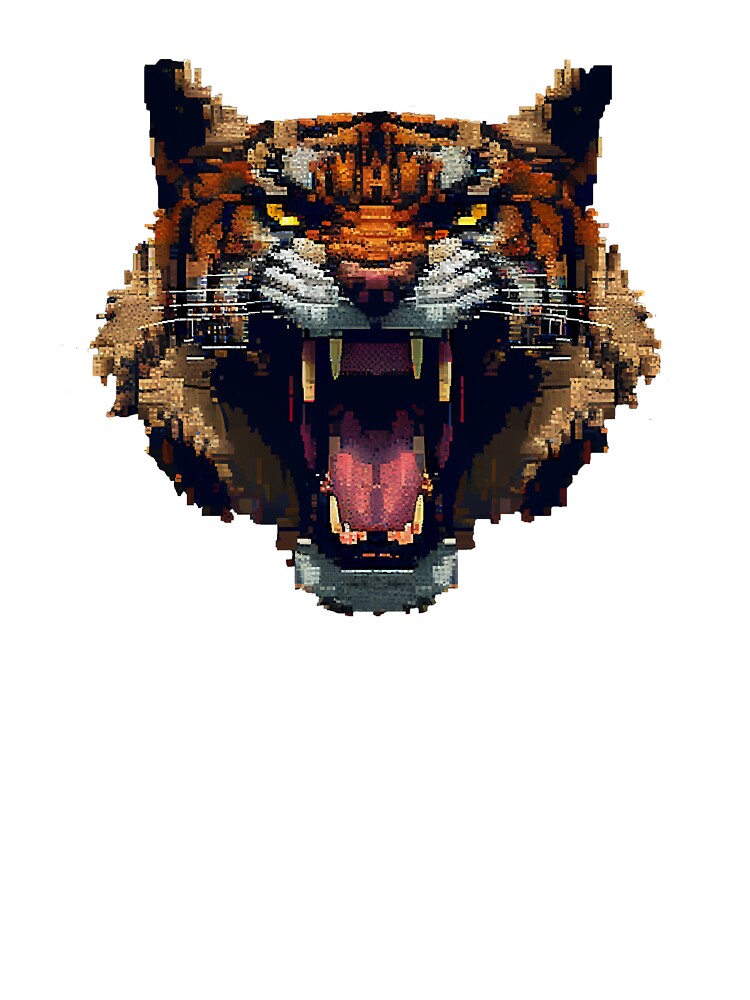 Angry tiger face. by Pixelarium