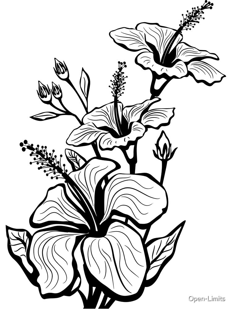 Flower Line Art by Open-Limits T-Shirts, Hoodie, Sweatshirt | BlankRebels.com (Image 3)