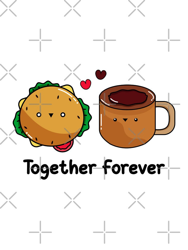 Burger And Coffee Together Friends Lover Who Loves Food And Kawaii by spaceopy T-Shirts, Hoodie, Sweatshirt (Image 3)