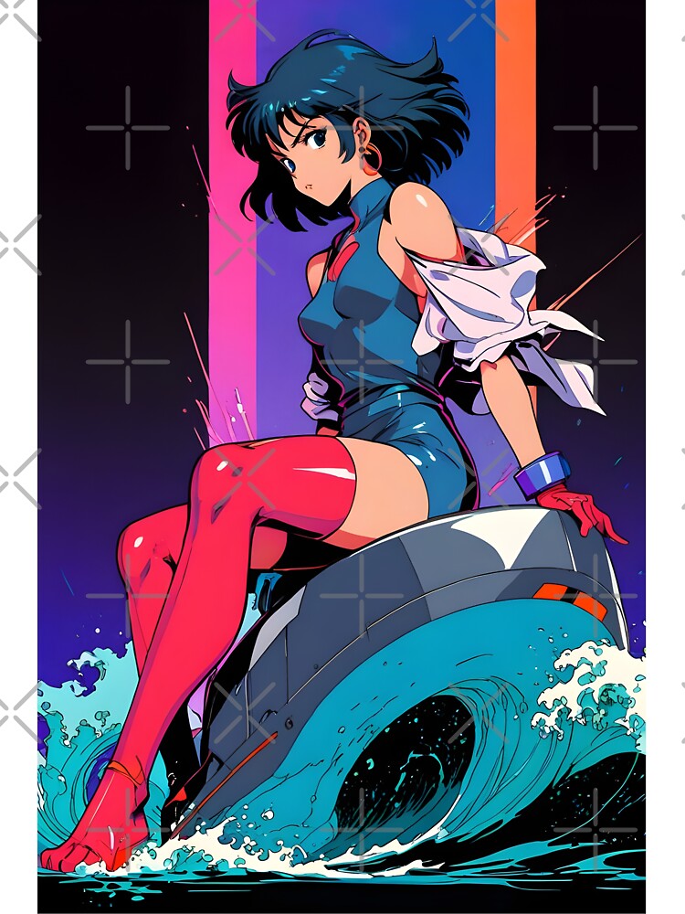 Retro Anime Girl Aesthetic Vaporwave Art by Anime-VHS T-Shirts, Hoodie, Sweatshirt | BlankRebels.com (Image 3)