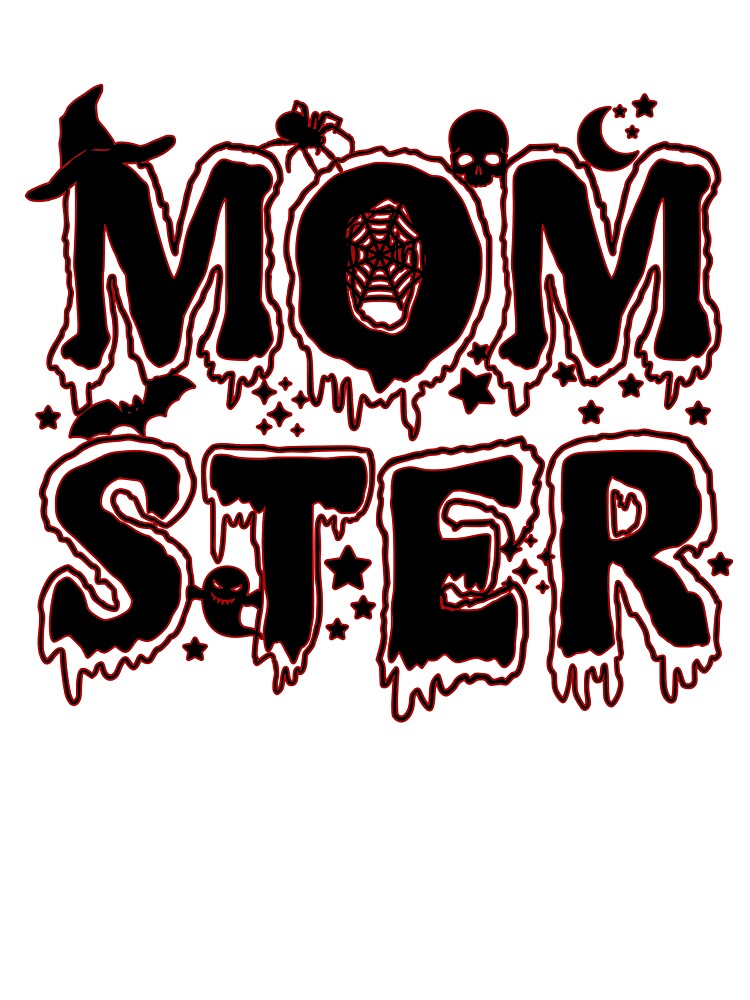 MOMSTER Halloween t-shirt, Halloween shirt for mom, Halloween gift for mom, Fall shirt for mom, Mom life, black... (Image 3)