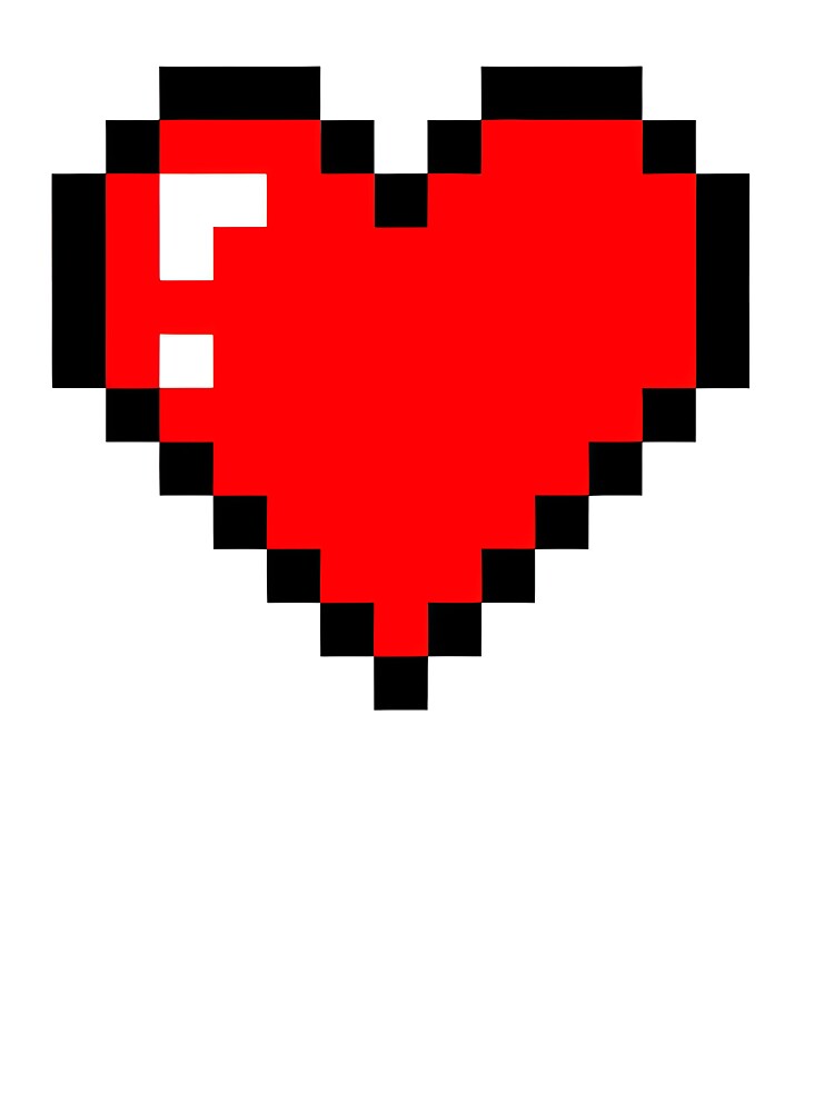 red heart pixel by ipoppppp T-Shirts, Hoodie, Sweatshirt | BlankRebels.com (Image 3)